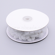 Polyester Pom Pom Ball Ribbons, White, 3/4"(20mm), 5yard/roll(4.57m/roll)(OCOR-WH0033-49)