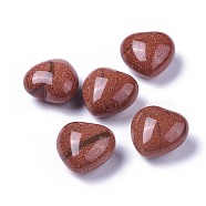 Synthetic Goldstone Beads, No Hole/Undrilled, Heart, 20x20x13~13.5mm(G-F659-B34)