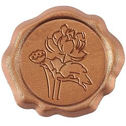 CRASPIRE Adhesive Wax Seal Stickers, For Envelope Seal, Floral Pattern, 25mm(DIY-CP0002-47H)