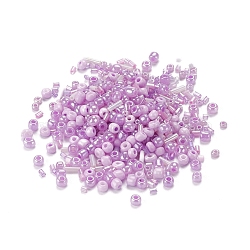 Glass Seed Beads, Mixed Style, Mixed Shapes, Medium Orchid, 1~7x2~4mm, Hole: 0.7~1mm(X-SEED-S059-009)