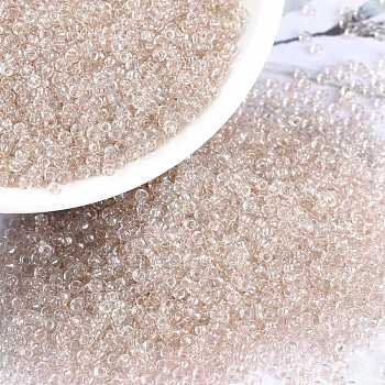 MIYUKI Round Rocailles Beads, Japanese Seed Beads, Fancy Lined Soft, (RR3641) Fancy Lined Soft Blush, 15/0, 1.5mm, Hole: 0.7mm, about 5555pcs/bottle, 10g/bottle