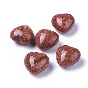 Synthetic Goldstone Beads, No Hole/Undrilled, Heart, 20x20x13~13.5mm