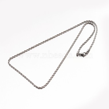 304 Stainless Steel Rope Chain Necklaces(NJEW-E026-09)-3