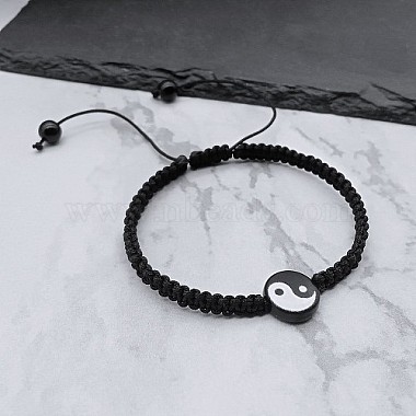 Black Yin-yang Polyester Bracelets