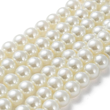 Baking Painted Pearlized Glass Pearl Round Bead Strands(HY-Q330-8mm-02)-2