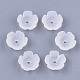 5-Petal Transparent Acrylic Bead Caps(X-FACR-T001-11)-1