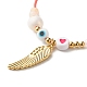 Bracelet de perles tressées en acrylique cœur et mauvais œil pour adolescente femme(BJEW-JB06997-05)-4