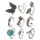 9Pcs 9 Style Adjustable Alloy Finger Rings(RJEW-LS0001-15AS)-1