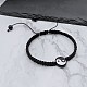 Yin-yang Resin Bead Braided Bead Bracelets(PV1303-1)-1