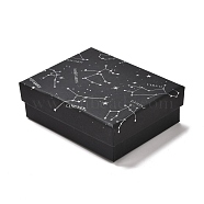 Cardboard Jewelry Packaging Boxes, with Sponge Inside, for Rings, Small Watches, Necklaces, Earrings, Bracelet, Constellation Pattern, 9.3x7.3x3.2cm(CON-B002-02A-01)