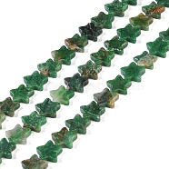 Natural African Jade Beads Strands, Star, 10.5x10.5x2.5mm, Hole: 0.6mm, about 45pcs/strand, 15.94''(40.5cm)(G-K362-B01-01)
