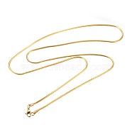 304 Stainless Steel Necklaces, with Lobster Clasps, Snake Chain Necklaces, Golden, 29.9 inch(74.4cm), 2mm(X-NJEW-D281-03)
