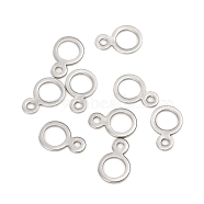 304 Stainless Steel Hanger Rings, Ring, Stainless Steel Color, 14x9.5x1mm, Hole: 2mm, Inner Diameter: 6.5mm(STAS-G224-17P)