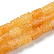 Natural Jade Beads Strands, Column, Dyed & Heated, Orange, 5.6~6.3x4.2~4.6mm, Hole: 0.9mm, about 65pcs/strand, 14.96~15.12(38~38.4cm)(G-C084-A10-01)