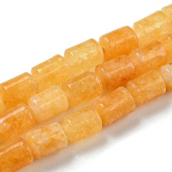 Natural White Jade Beads Strands, Column, Dyed & Heated, Orange, 5.6~6.3x4.2~4.6mm, Hole: 0.9mm, about 65pcs/strand, 14.96~15.12(38~38.4cm)(G-C084-A10-01)