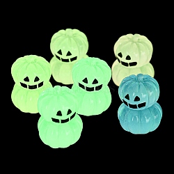 Halloween Luminous Resin Pumpkin Display Decoration, Micro Landscape Decorations, Glow in the Dark, Mixed Color, 20.5x26mm(RESI-G070-02H)
