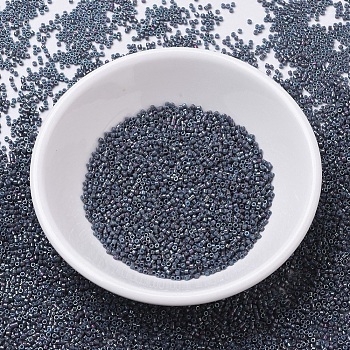 MIYUKI Delica Beads, Cylinder, Japanese Seed Beads, 11/0, (DB0132) Opaque Blue Gray Luster, 1.3x1.6mm, Hole: 0.8mm, about 20000pcs/bag, 100g/bag
