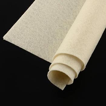 Non Woven Fabric Embroidery Needle Felt for DIY Crafts, Square, Cornsilk, 298~300x298~300x1mm, about 50pcs/bag