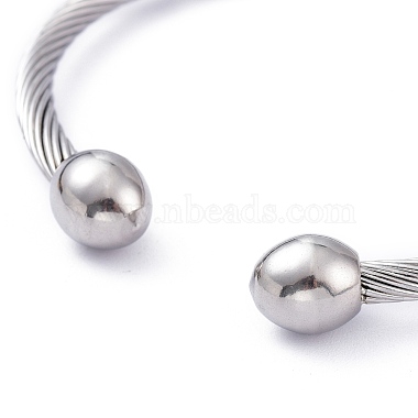 304 Stainless Steel Cuff Bangles(BJEW-M284-12)-4