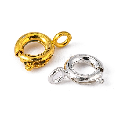 20Pcs 2 Colors Brass Spring Ring Clasps(KK-YW0001-40)-3