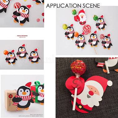 Christmas Theme Santa Claus Shape Paper Candy Lollipops Cards(CDIS-I003-03)-5