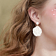 Anattasoul 2 paires 2 boucles d'oreilles pendantes en forme de coquille en résine colorée avec perles d'imitation(EJEW-AN0002-62)-6