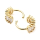 Brass Micro Pave Cubic Zirconia Cuff Earrings for Women(EJEW-D088-06G)-2