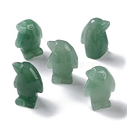 Natural Green Aventurine Carved Healing Penguin Figurines, Reiki Energy Stone Display Decorations, 12.5~13x18~18.5x26.5~27mm(G-B062-08C)