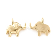 Eco-Friendly Brass Micro Pave Cubic Zirconia Pendants, Lead Free & Cadmium Free, Long-Lasting Plated, Elephant Charm, Real 18K Gold Plated, 15x16x5.5mm, Hole: 3mm(KK-I698-16G)