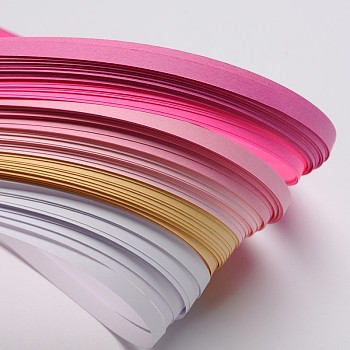 6 Colors Quilling Paper Strips, Gradual Pink, 530x5mm, about 120strips/bag, 20strips/color