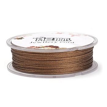 Polyester Metallic Thread, Coconut Brown, 1mm, about 32.8 yards(30m)/roll