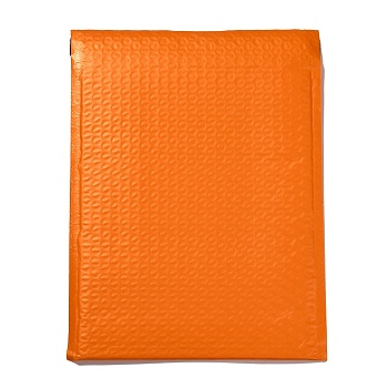 Matte Film Package Bags, Bubble Mailer, Padded Envelopes, Rectangle, Dark Orange, 31.2x23.8x0.2cm