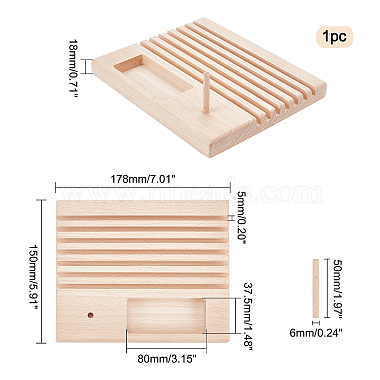 Fil à broder à coudre en bois de hêtre et support de règle de dessin(ODIS-WH0011-65)-4