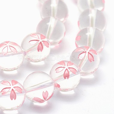 Grado de hilos de perlas de cristal de cuarzo naturales(G-K285-30-10mm)-3