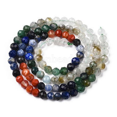 Natural & Synthetic Mixed Gemstone Beads Strands(G-D080-A01-01-10)-2