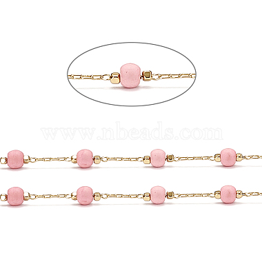 Pink Synthetic Turquoise Cable Chains Chain