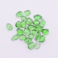 Glass Beads, Nuggets, No Hole/Undrilled, for Aquarium Fish Tank Decoration, Light Green, 3~6x3~6mm, about 4300pcs/1000g(GLAA-WH0022-05A)