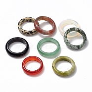 Natural & Synthetic Gemstone Rings, Wide Band Rings, US Size 6 1/4~US Size 11 3/4(16.7~21.1mm)(G-T125-26)