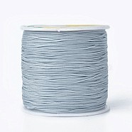 Round String Thread Polyester Fibre Cords, Light Steel Blue, 0.8mm, about 109.36 yards(100m)/roll(OCOR-J003-42)