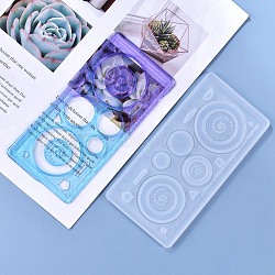 Stationery Ruler Silicone Mould, Protractor Right Angle Ruler Silicone Mould, for DIY Student Supplies, White, 81.5x164x7mm(X-DIY-L021-70)