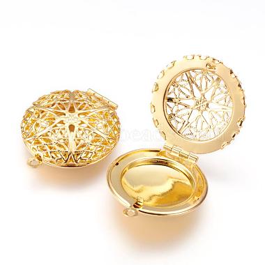 Golden Flat Round Brass Pendants
