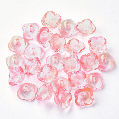Pink Glass Bead Caps