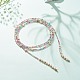 Многослойное женское ожерелье из натурального жемчуга и стеклянных бусин с веревочным узлом(NJEW-JN03908-01)-2