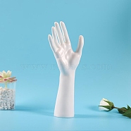 Plastic Mannequin Female Hand Display, Jewelry Bracelet Necklace Ring Glove Stand Holder, White, 5.5x10.5x25cm(BDIS-K005-04)