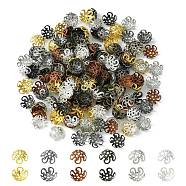 300PCS 6Colors Iron Bead Caps, Mixed Color, 10x4mm, 50pcs/color(IFIN-YW0003-07)