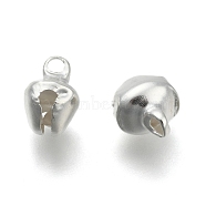 Iron Bell Charms, Silver Color Plated, 12x10x8mm, Hole: 1~2mm(X-IFIN-Q112-01C-02)