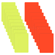 PVC Plastic Blank Penalty Cards, Yellow & Red Referee Cards for Football Match, Rectangle, Mixed Color, 110x80x0.5mm, 2 colors, 1pc/color, 2pcs/set(AJEW-WH0401-87)