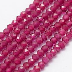 Glass Beads Strands, Imitation Quartz, Faceted, Round, Medium Violet Red, 2mm, Hole: 0.5mm,  about 175pcs/strand, 14.9 inch(38cm)(G-K185-16)