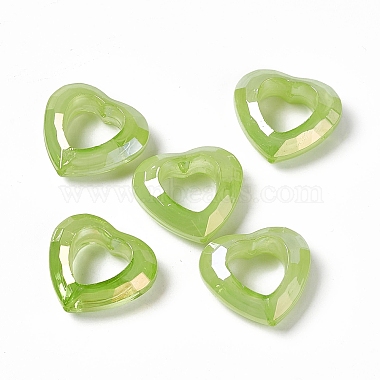Yellow Green Heart Acrylic Bead Frame
