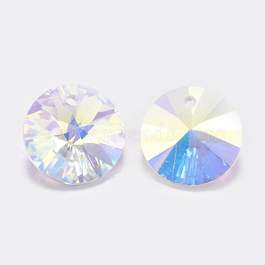 Faceted Glass Rhinestone Charms(RGLA-F049-10mm-001AB)-2